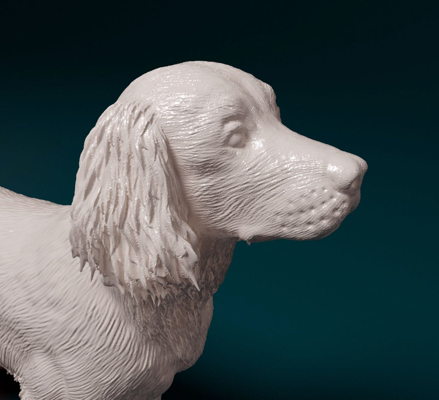 English springer spaniel artist resin - white resin ready to prep / paint ALL SCALES