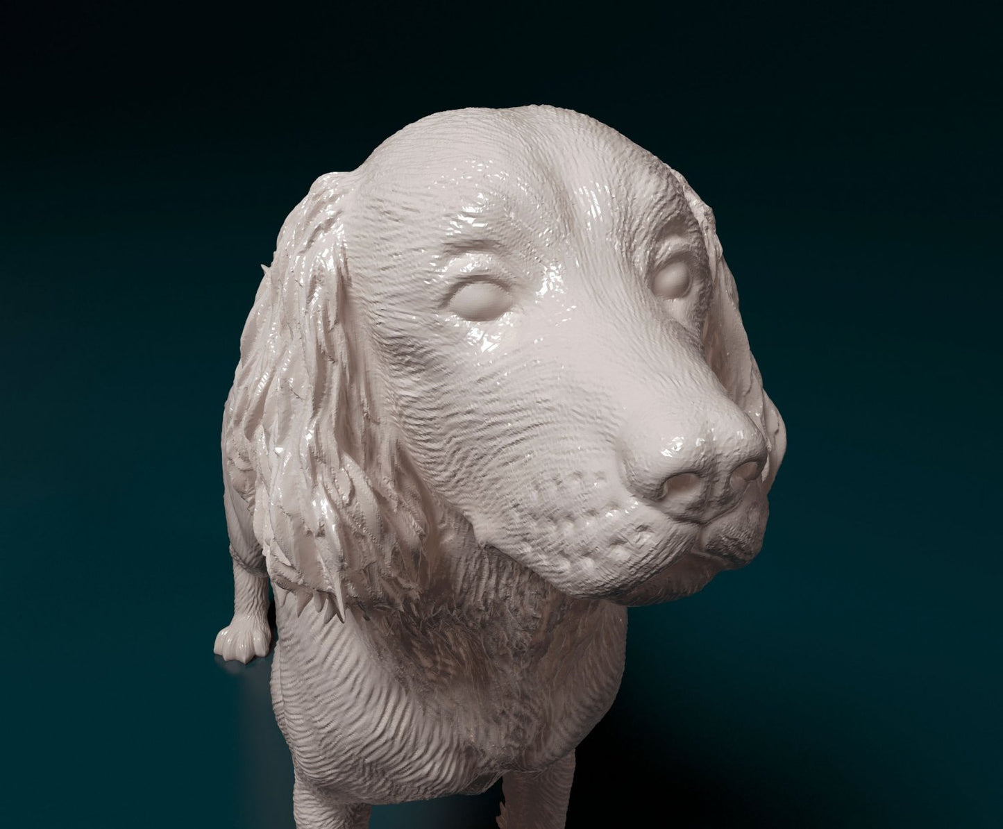 English springer spaniel artist resin - white resin ready to prep / paint ALL SCALES