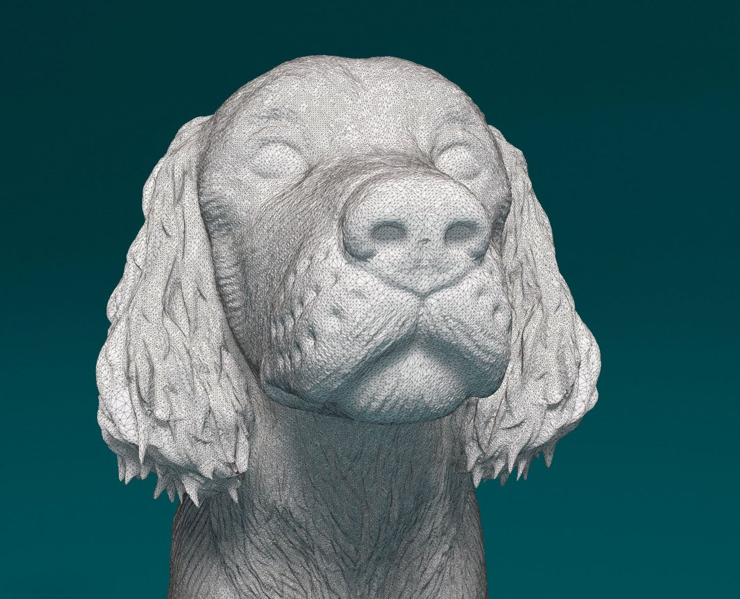 English springer spaniel artist resin - white resin ready to prep / paint ALL SCALES