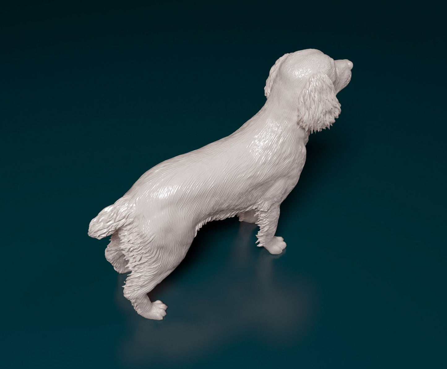 English springer spaniel artist resin - white resin ready to prep / paint ALL SCALES