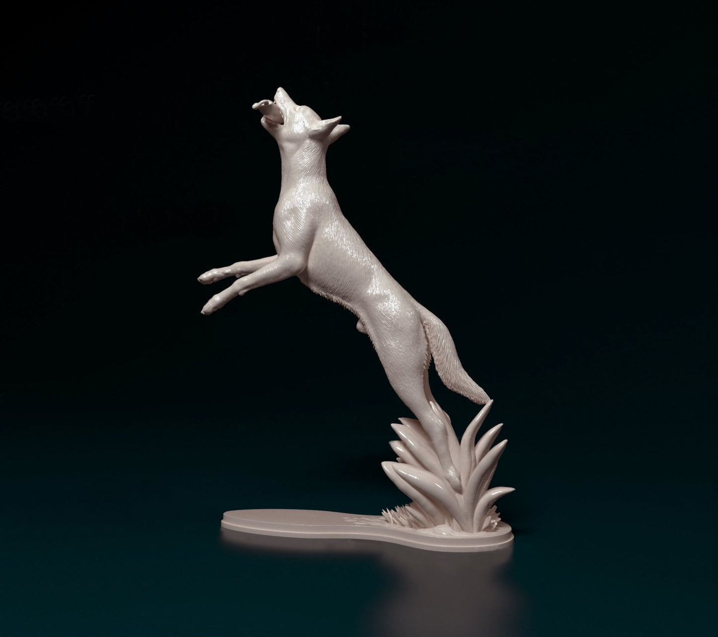 Jumping dog artist resin - white resin ready to prep / paint ALL SCALES