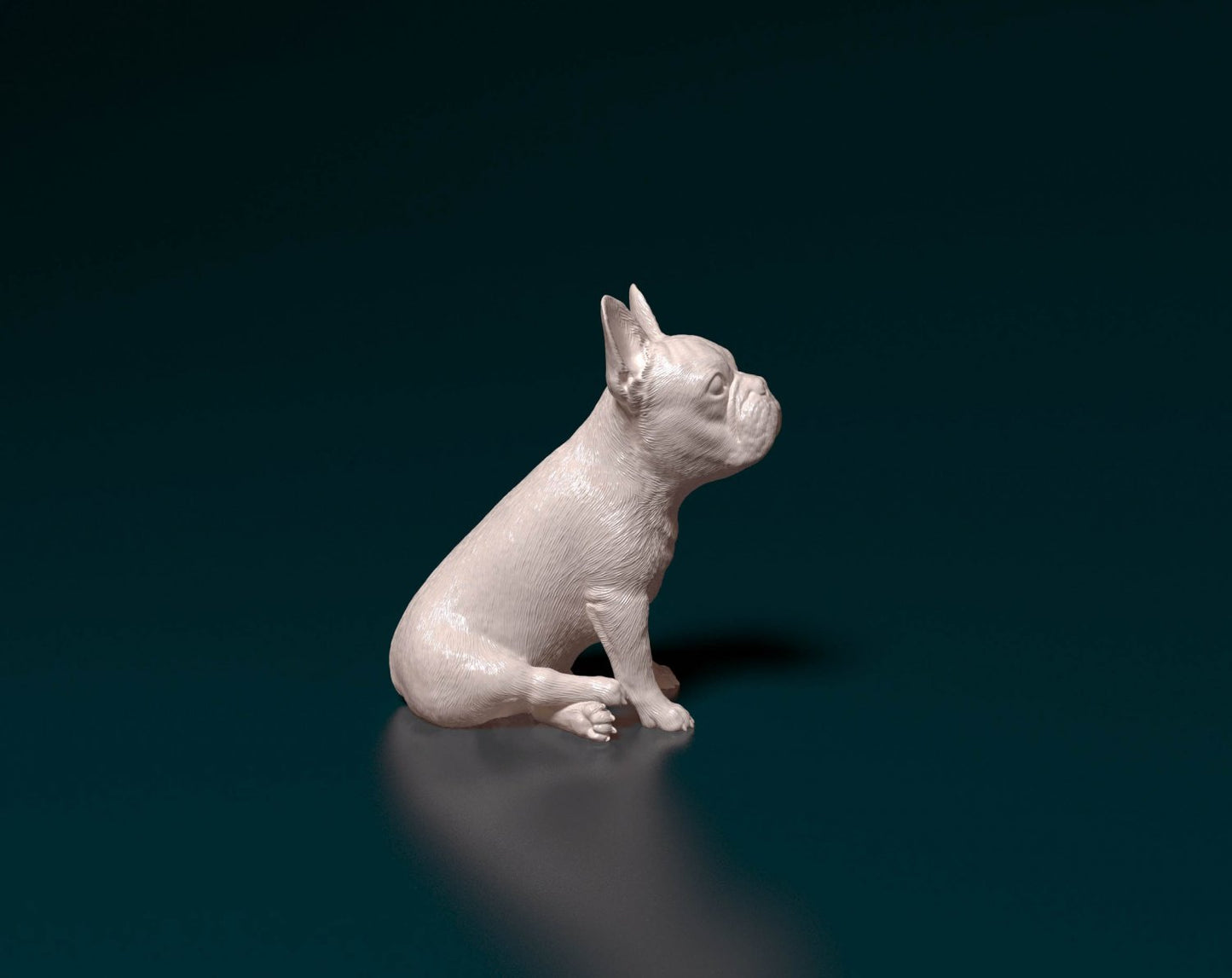 French bulldog artist resin - white resin ready to prep / paint ALL SCALES