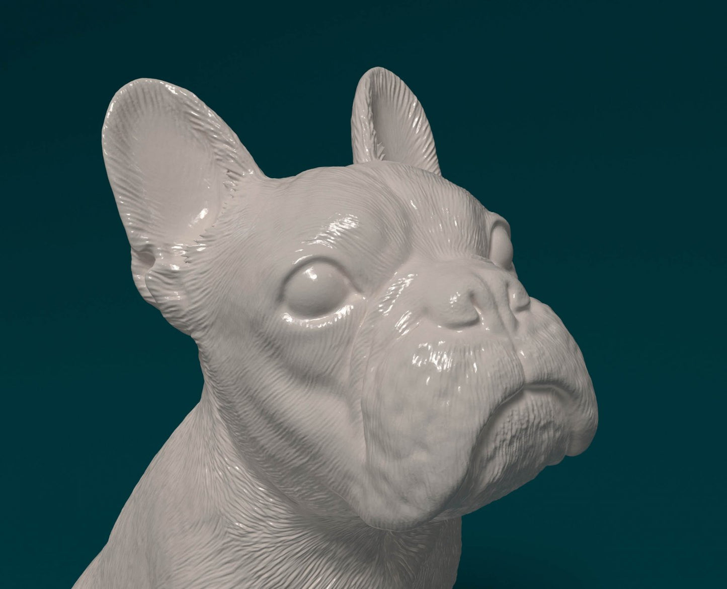 French bulldog artist resin - white resin ready to prep / paint ALL SCALES