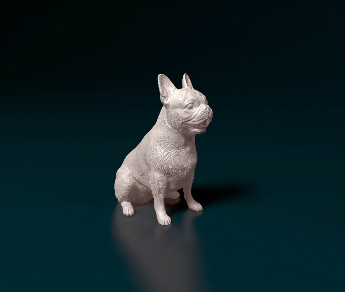 French bulldog artist resin - white resin ready to prep / paint ALL SCALES