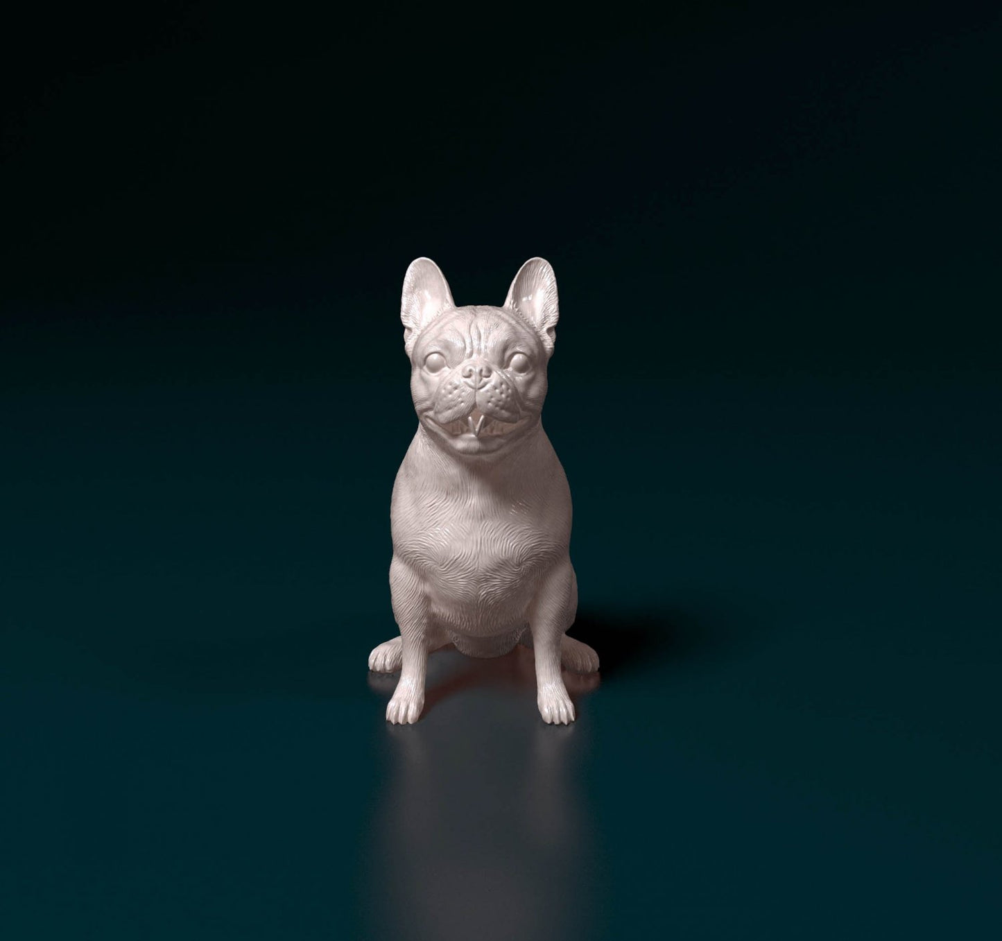 French bulldog artist resin - white resin ready to prep / paint ALL SCALES