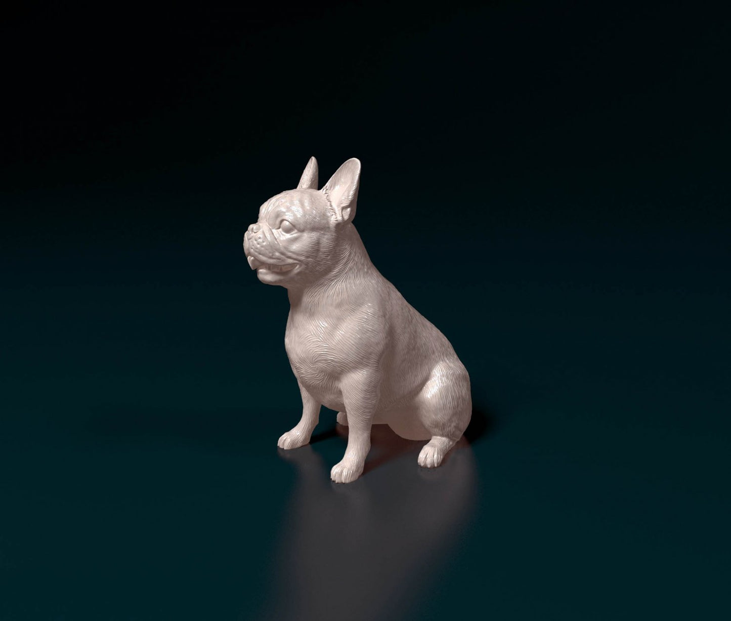 French bulldog artist resin - white resin ready to prep / paint ALL SCALES