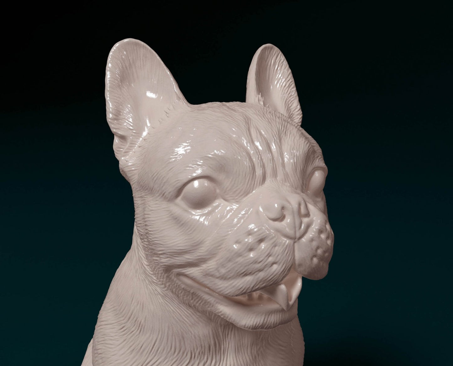 French bulldog artist resin - white resin ready to prep / paint ALL SCALES