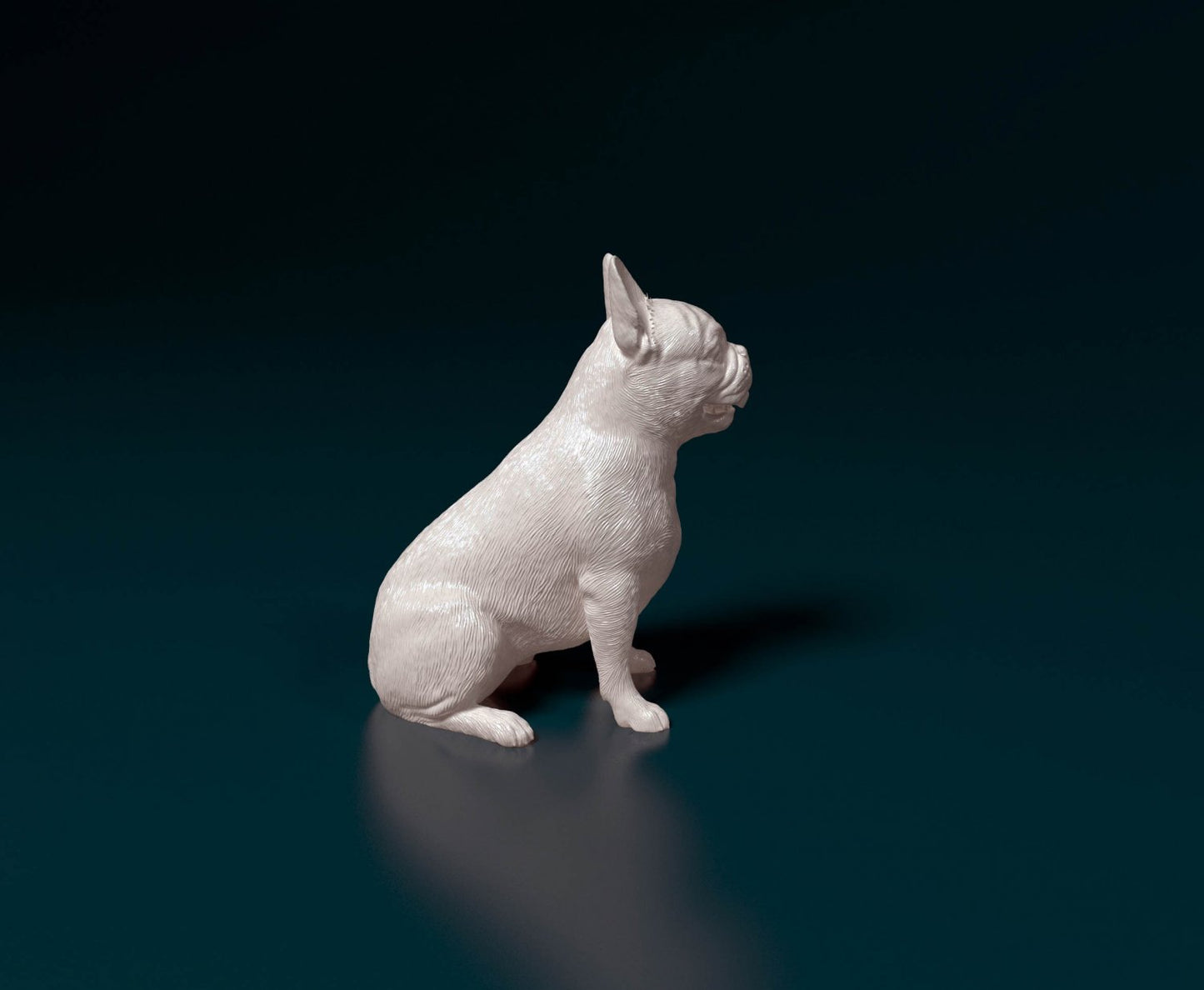 French bulldog artist resin - white resin ready to prep / paint ALL SCALES