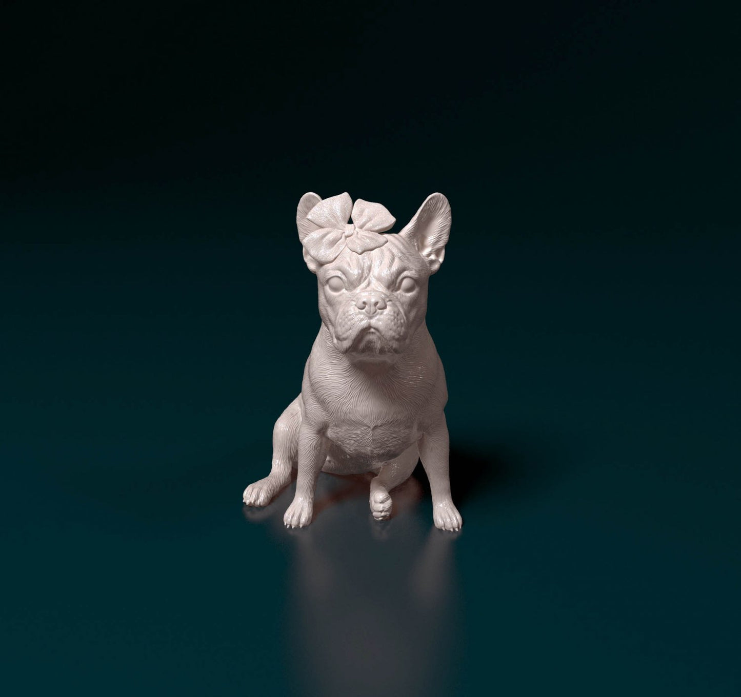 French bulldog artist resin - white resin ready to prep / paint ALL SCALES