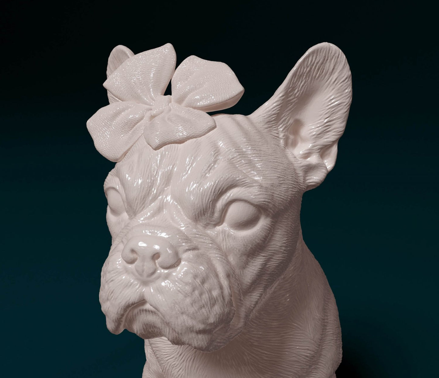 French bulldog artist resin - white resin ready to prep / paint ALL SCALES