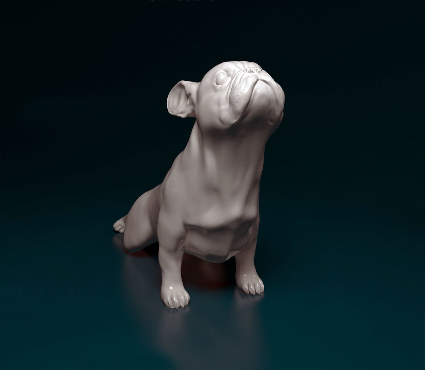French bulldog artist resin - white resin ready to prep / paint ALL SCALES