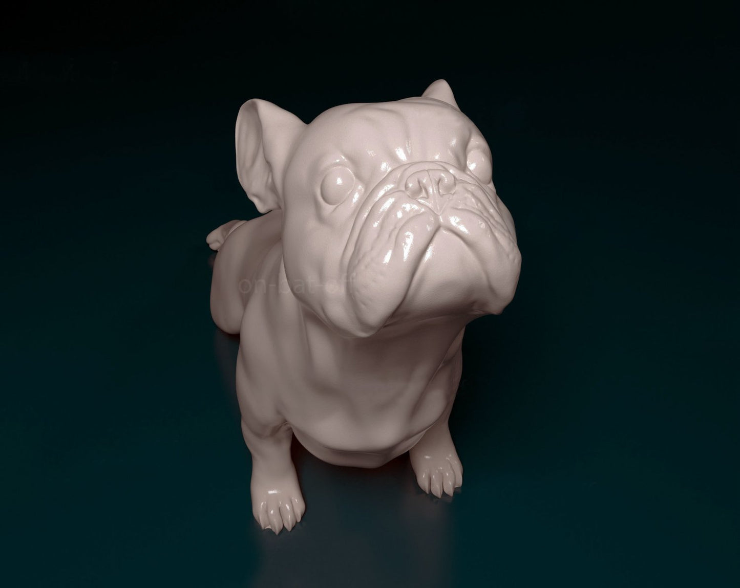 French bulldog artist resin - white resin ready to prep / paint ALL SCALES