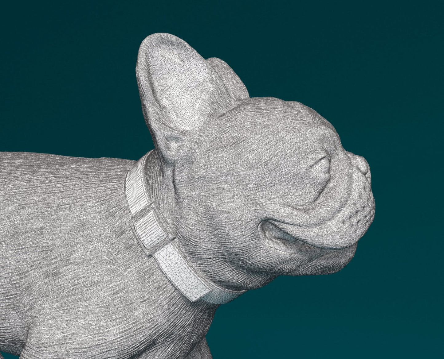French bulldog artist resin - white resin ready to prep / paint ALL SCALES