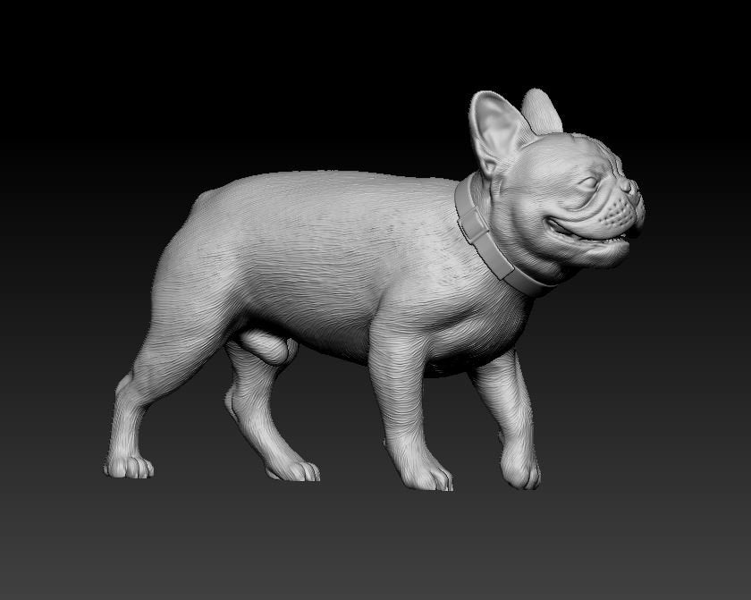 French bulldog artist resin - white resin ready to prep / paint ALL SCALES