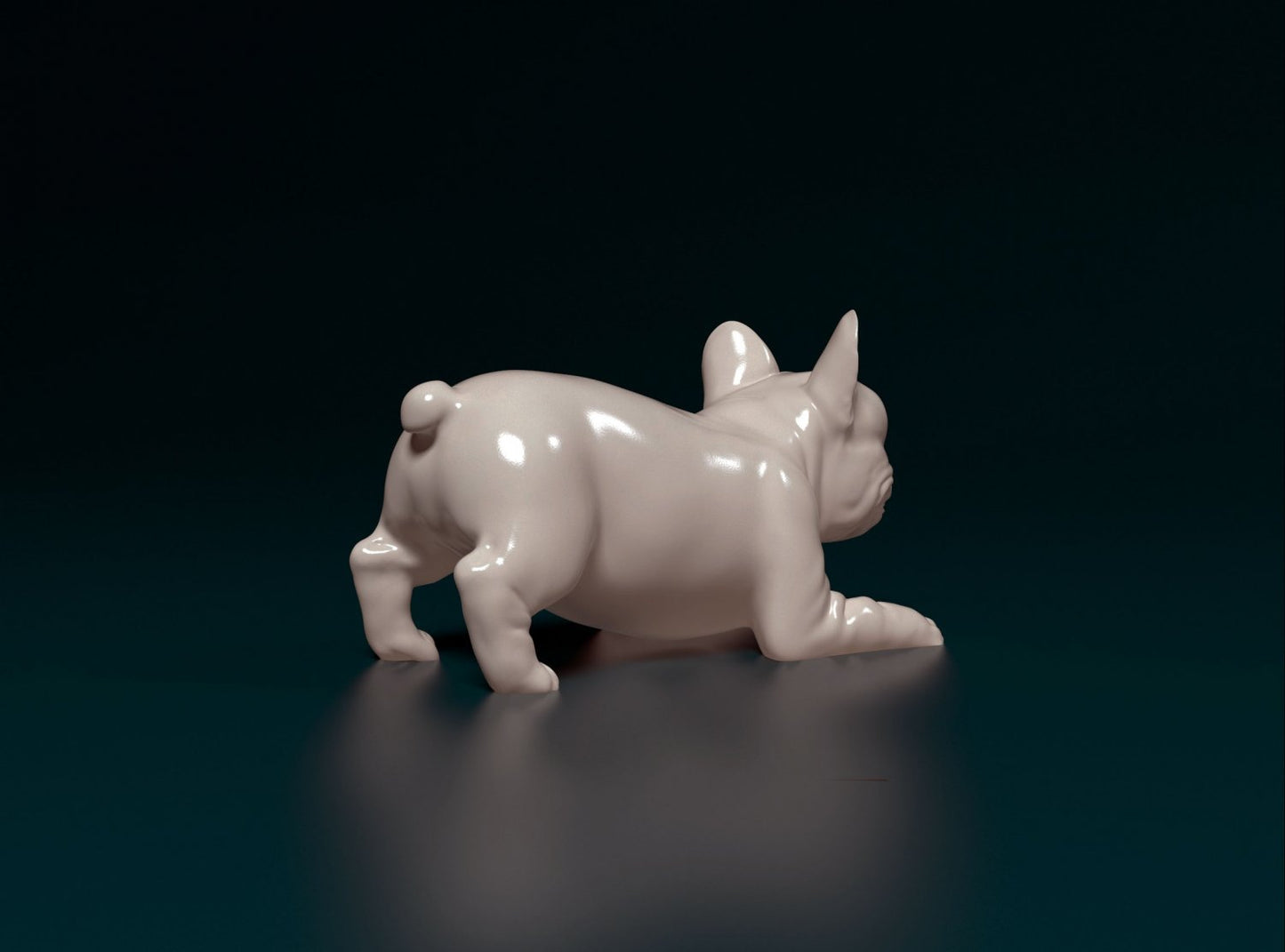 French bulldog artist resin - white resin ready to prep / paint ALL SCALES