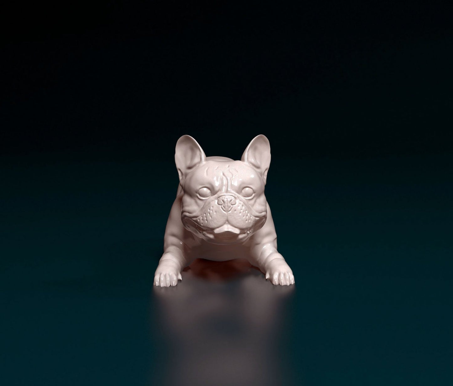 French bulldog artist resin - white resin ready to prep / paint ALL SCALES