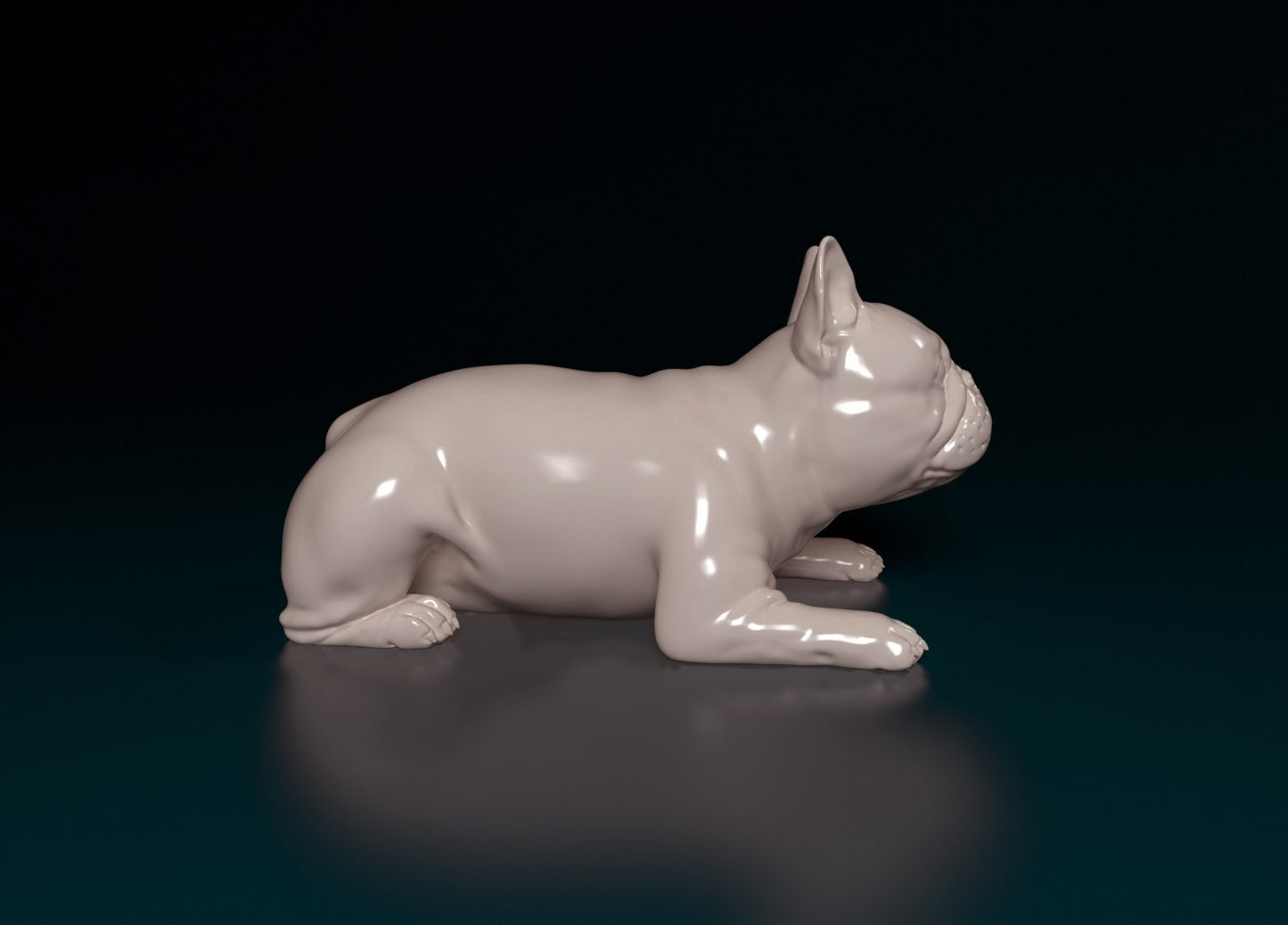 French bulldog artist resin - white resin ready to prep / paint ALL SCALES