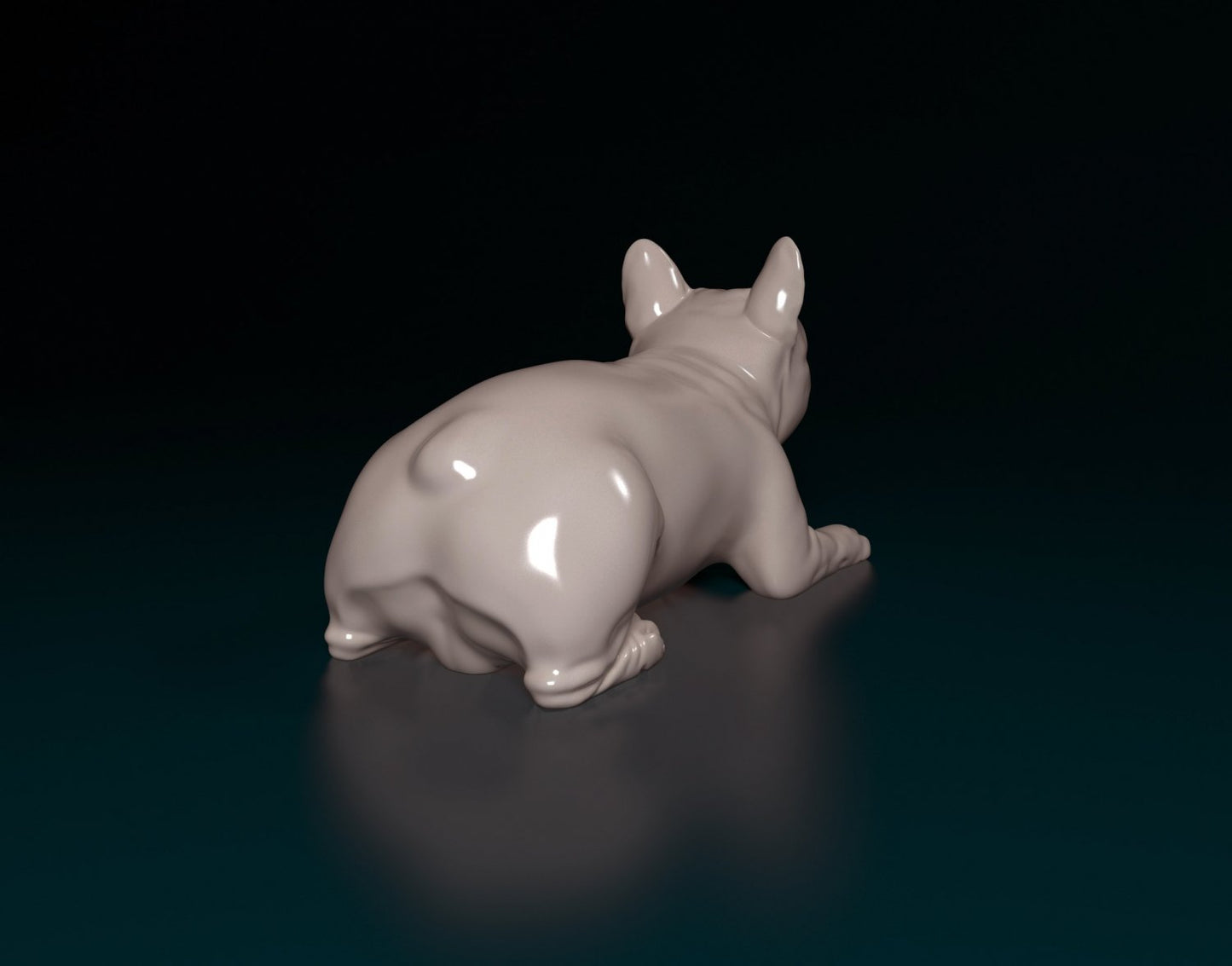 French bulldog artist resin - white resin ready to prep / paint ALL SCALES