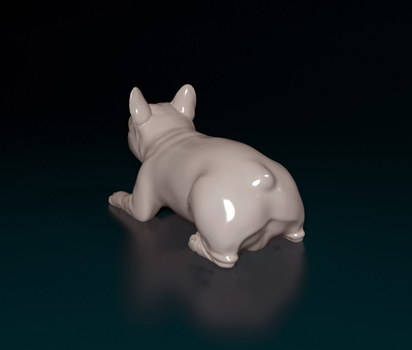 French bulldog artist resin - white resin ready to prep / paint ALL SCALES