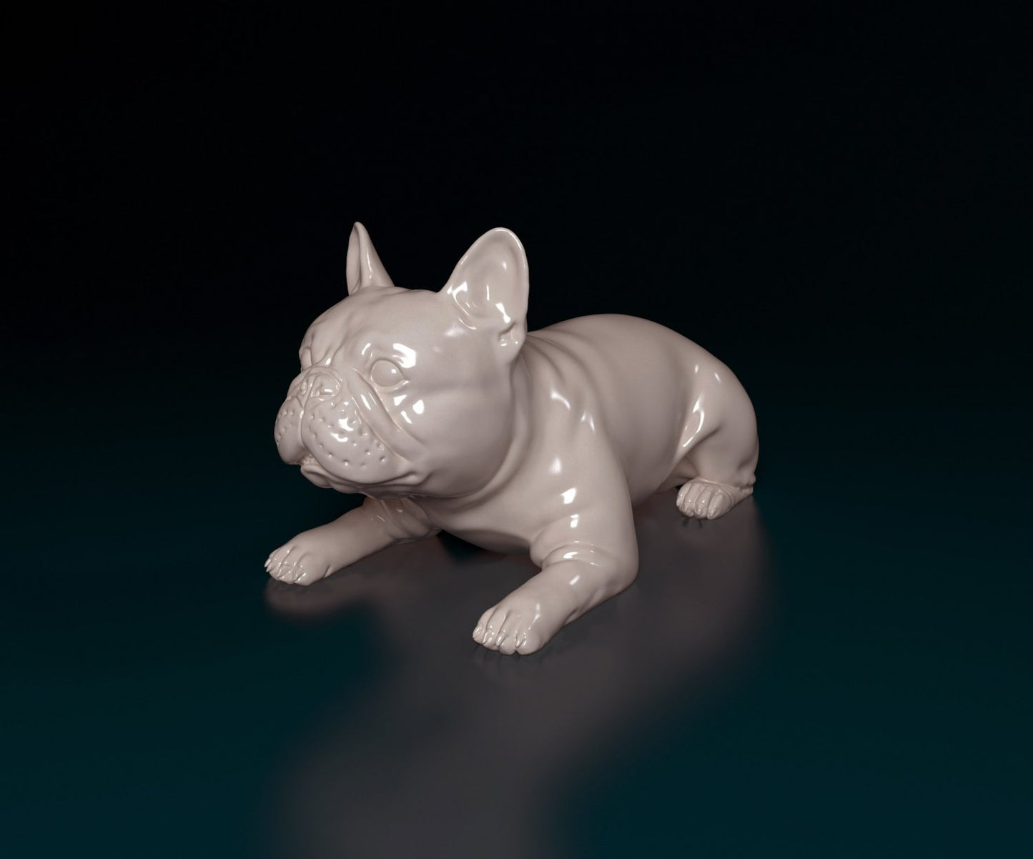 French bulldog artist resin - white resin ready to prep / paint ALL SCALES