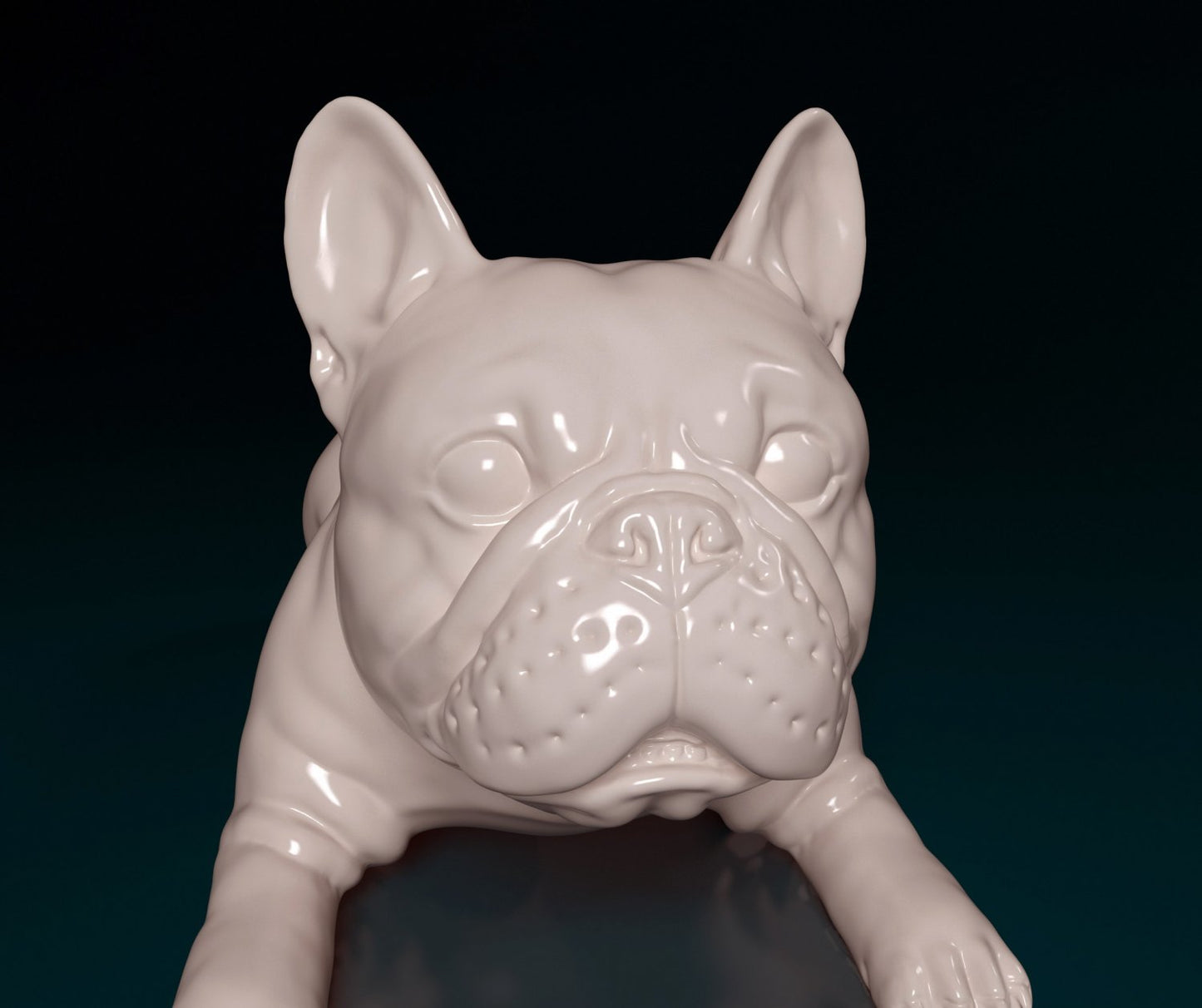 French bulldog artist resin - white resin ready to prep / paint ALL SCALES