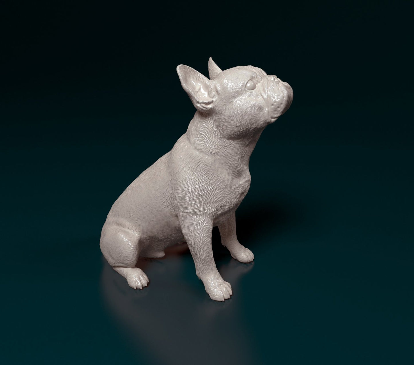 French bulldog artist resin - white resin ready to prep / paint ALL SCALES