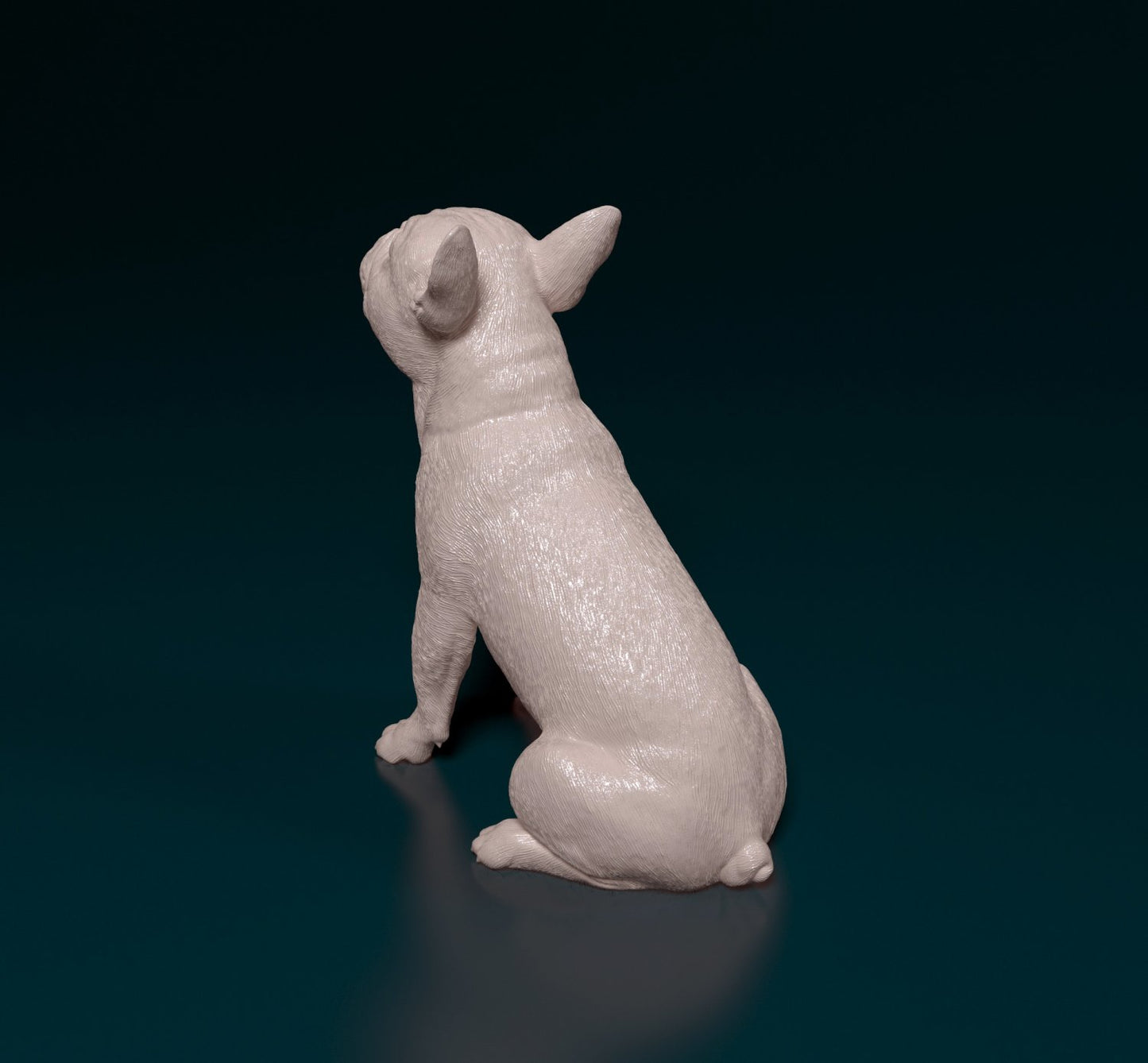 French bulldog artist resin - white resin ready to prep / paint ALL SCALES
