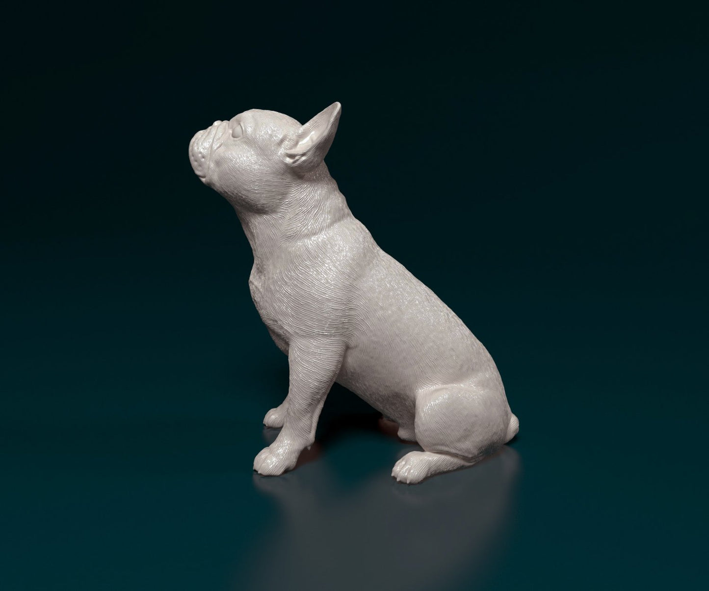 French bulldog artist resin - white resin ready to prep / paint ALL SCALES
