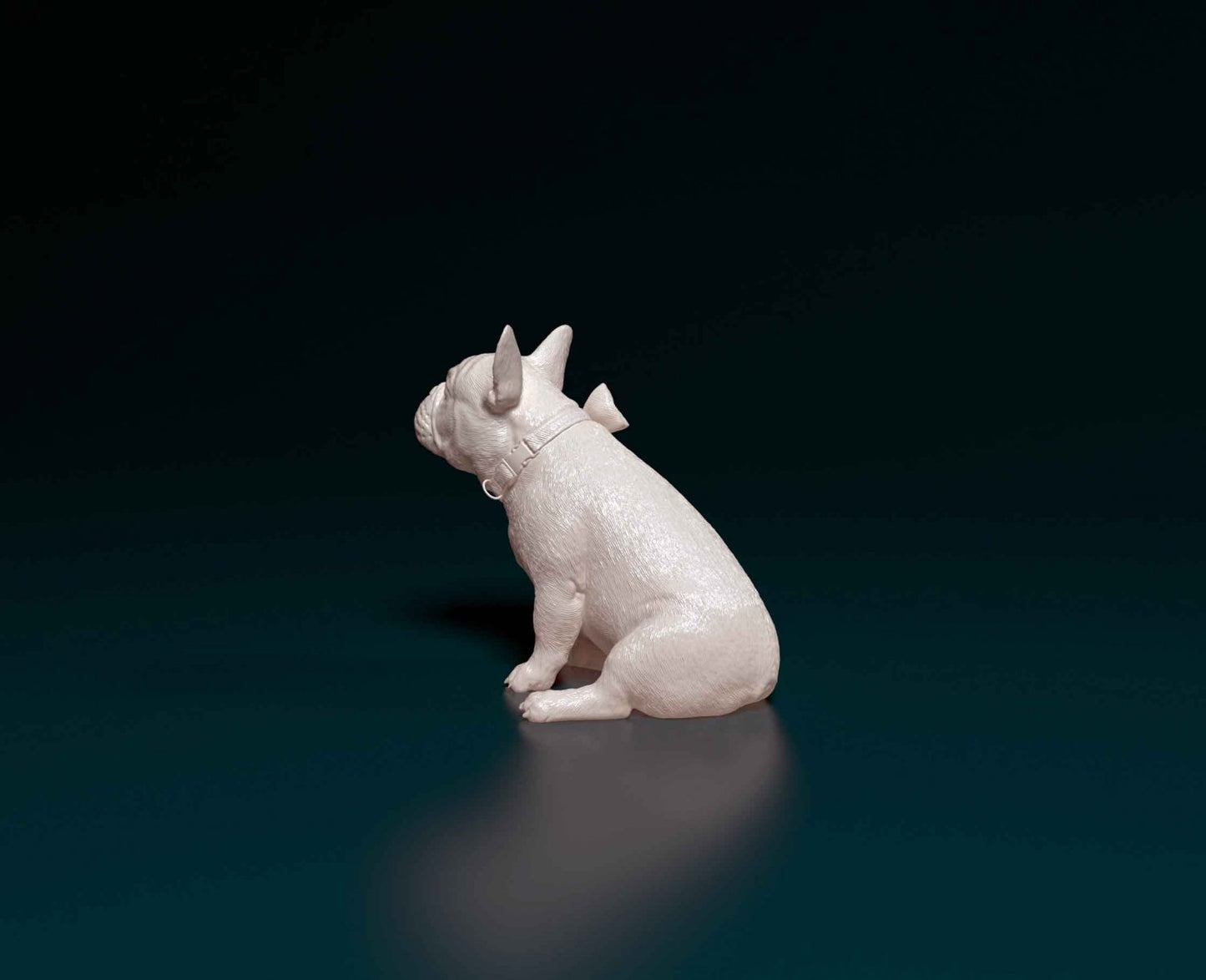 French bulldog artist resin - white resin ready to prep / paint ALL SCALES