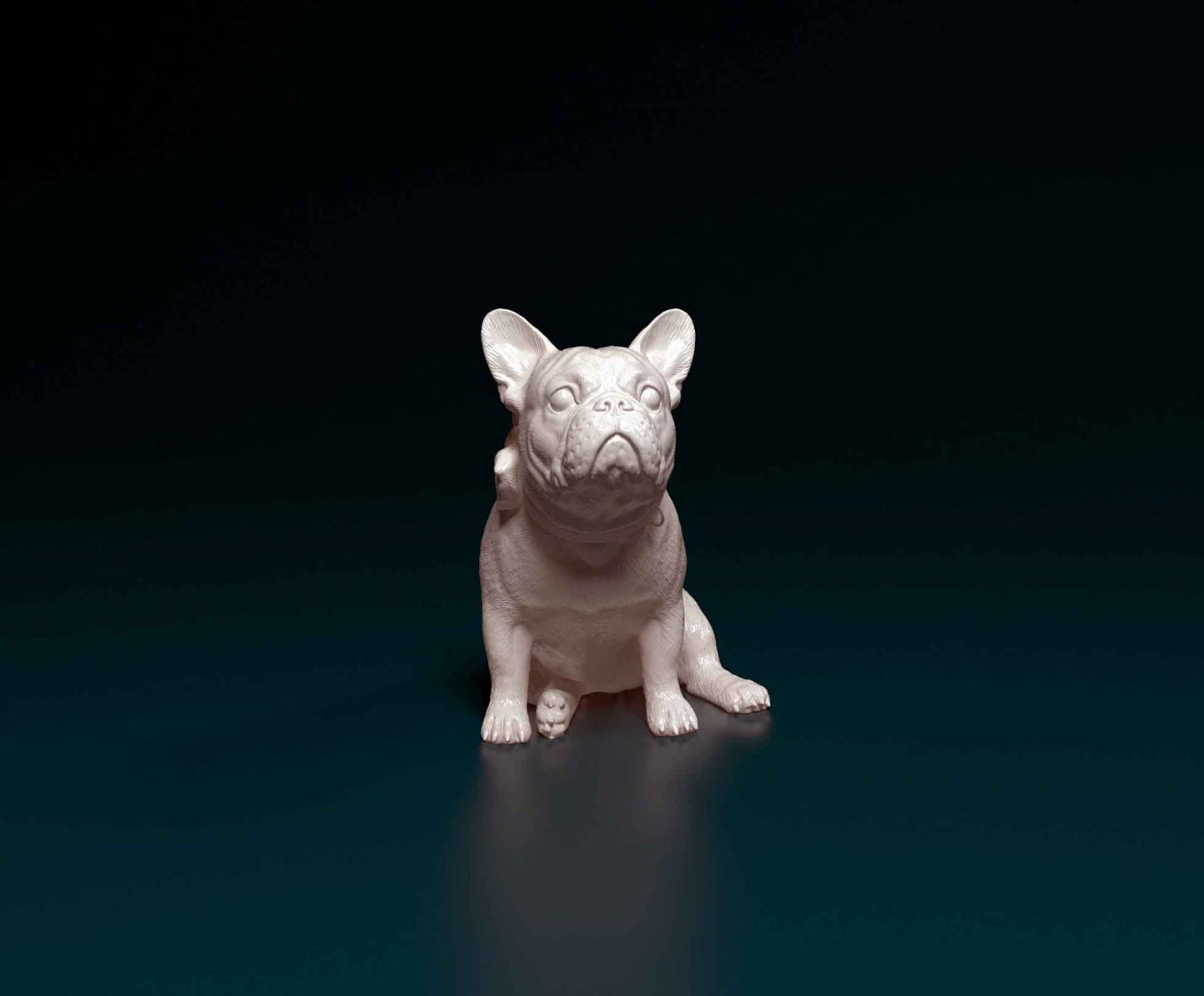 French bulldog artist resin - white resin ready to prep / paint ALL SCALES