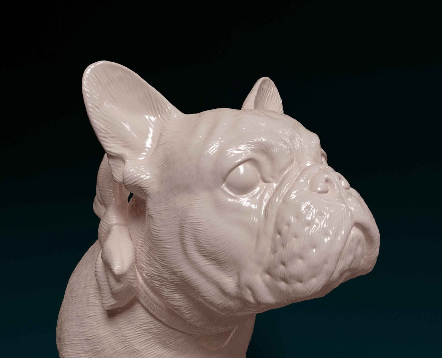 French bulldog artist resin - white resin ready to prep / paint ALL SCALES