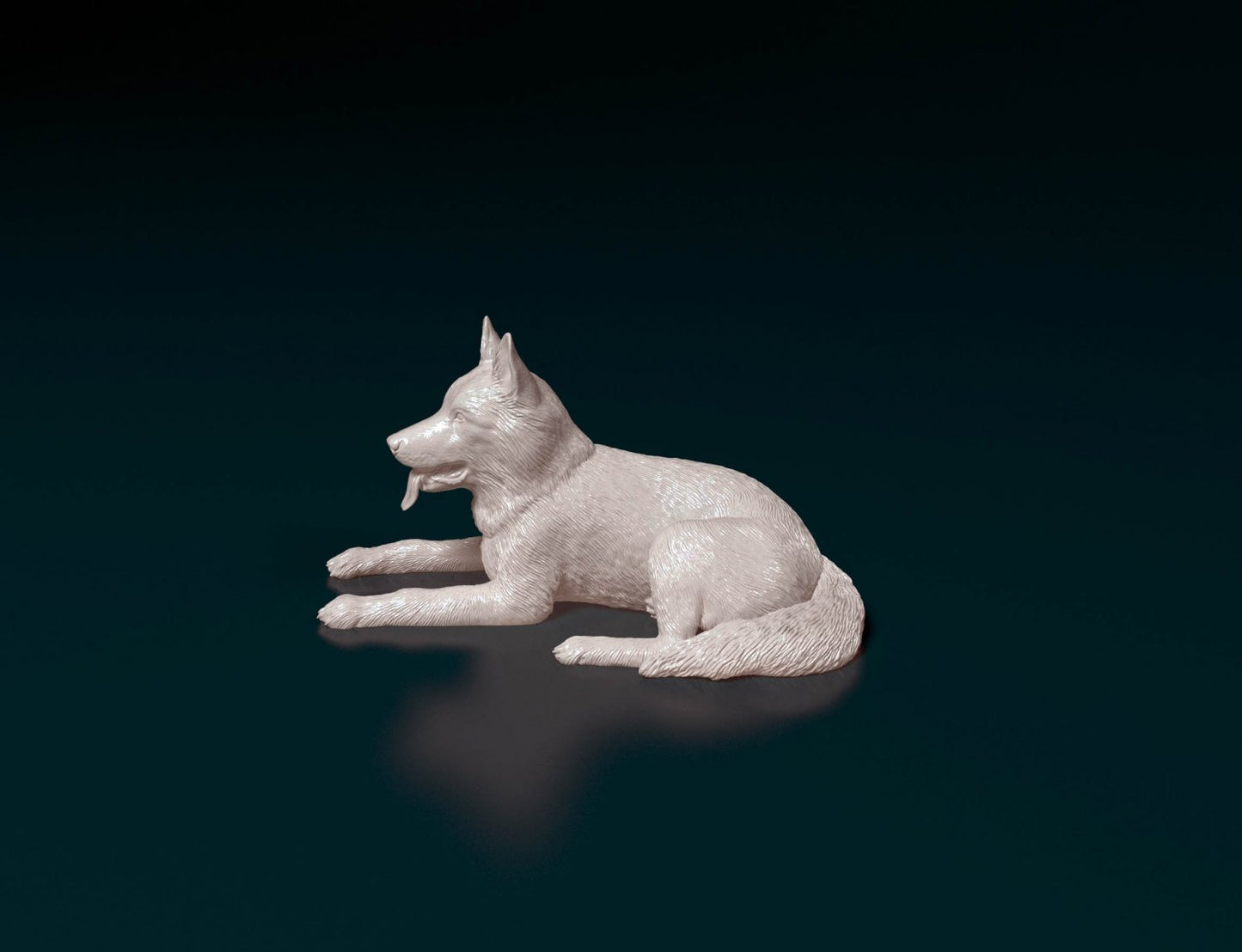 German shepherd artist resin - white resin ready to prep / paint ALL SCALES