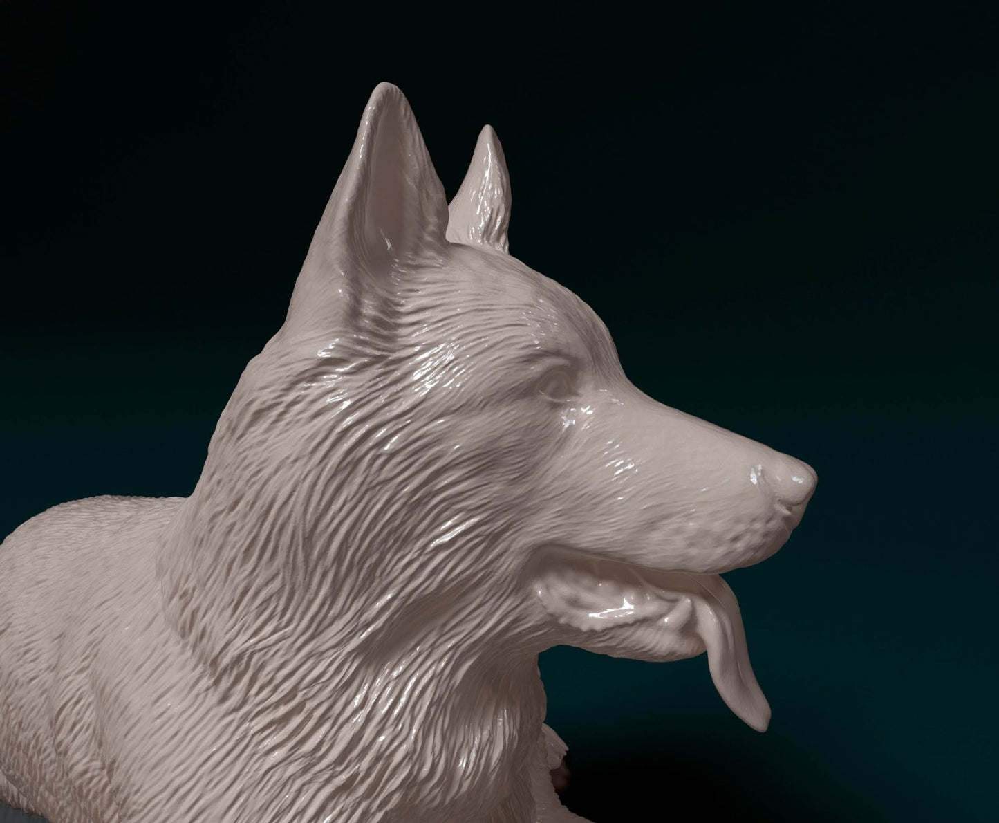 German shepherd artist resin - white resin ready to prep / paint ALL SCALES