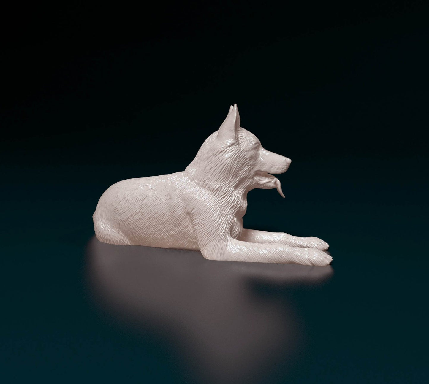 German shepherd artist resin - white resin ready to prep / paint ALL SCALES