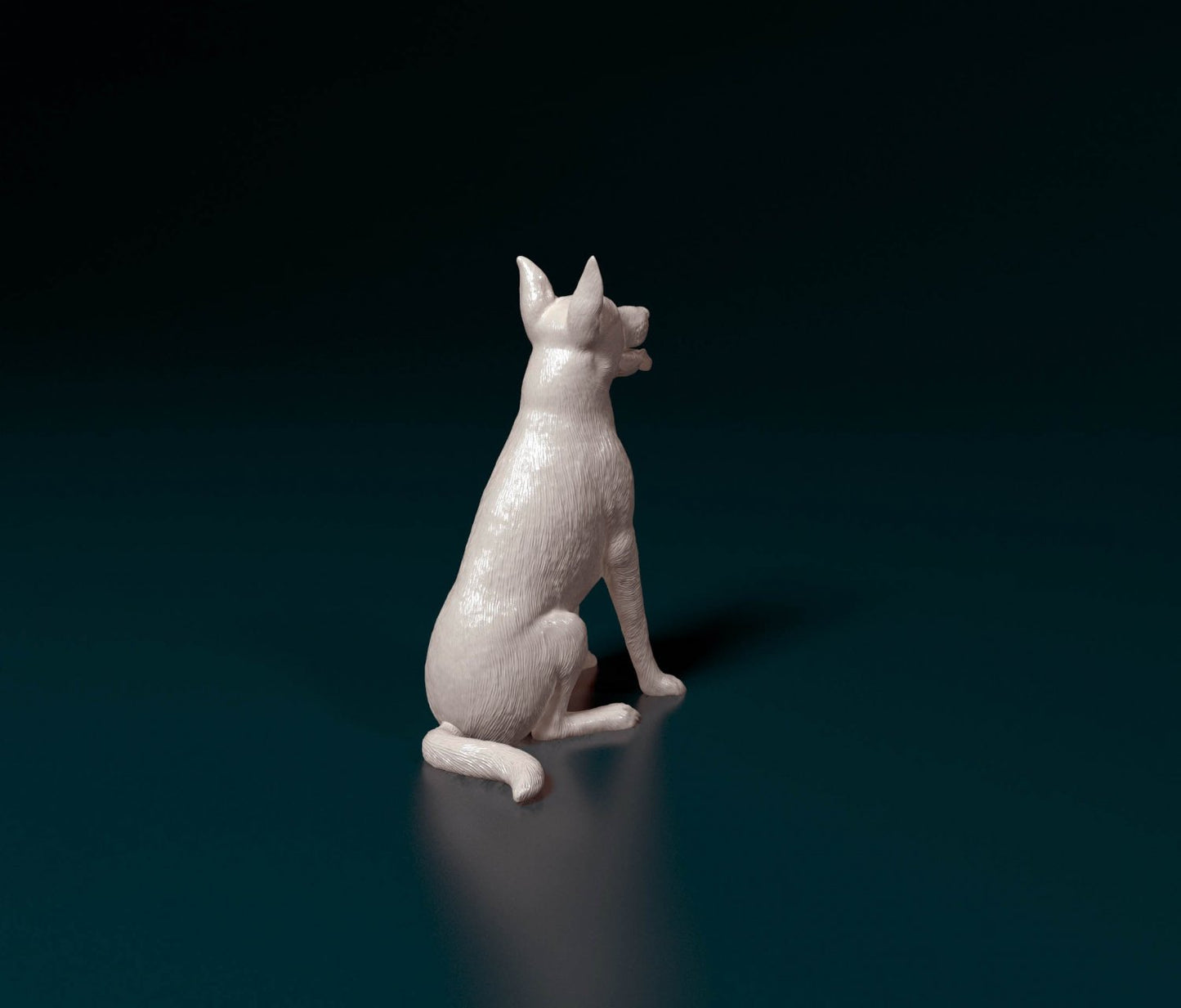 German shepherd artist resin - white resin ready to prep / paint ALL SCALES