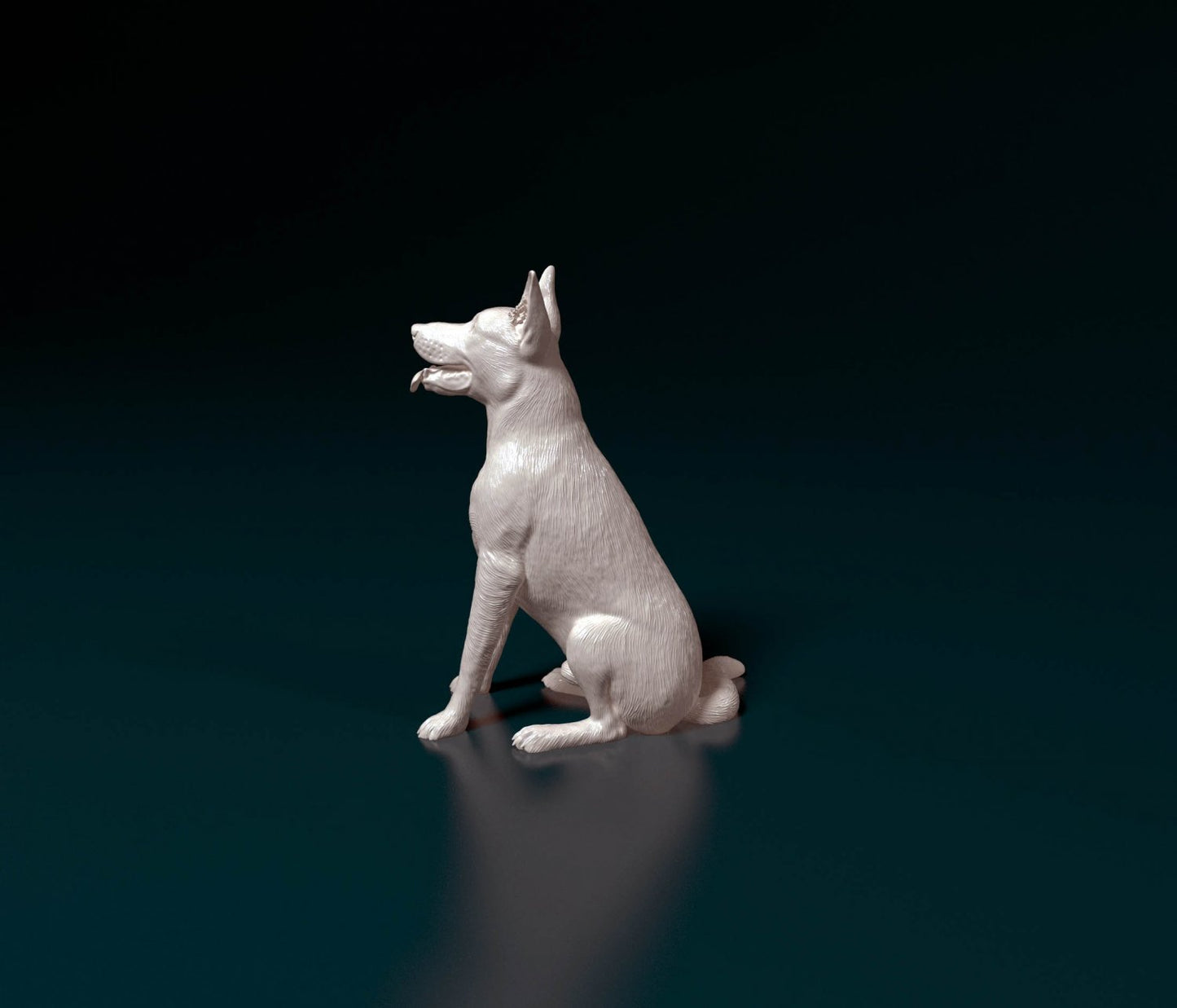 German shepherd artist resin - white resin ready to prep / paint ALL SCALES