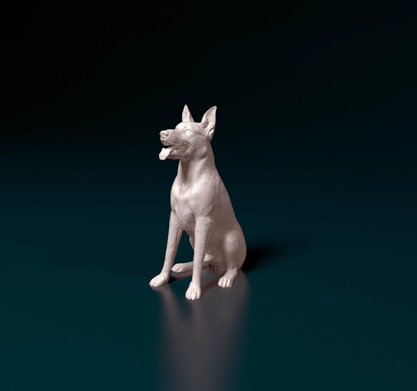 German shepherd artist resin - white resin ready to prep / paint ALL SCALES