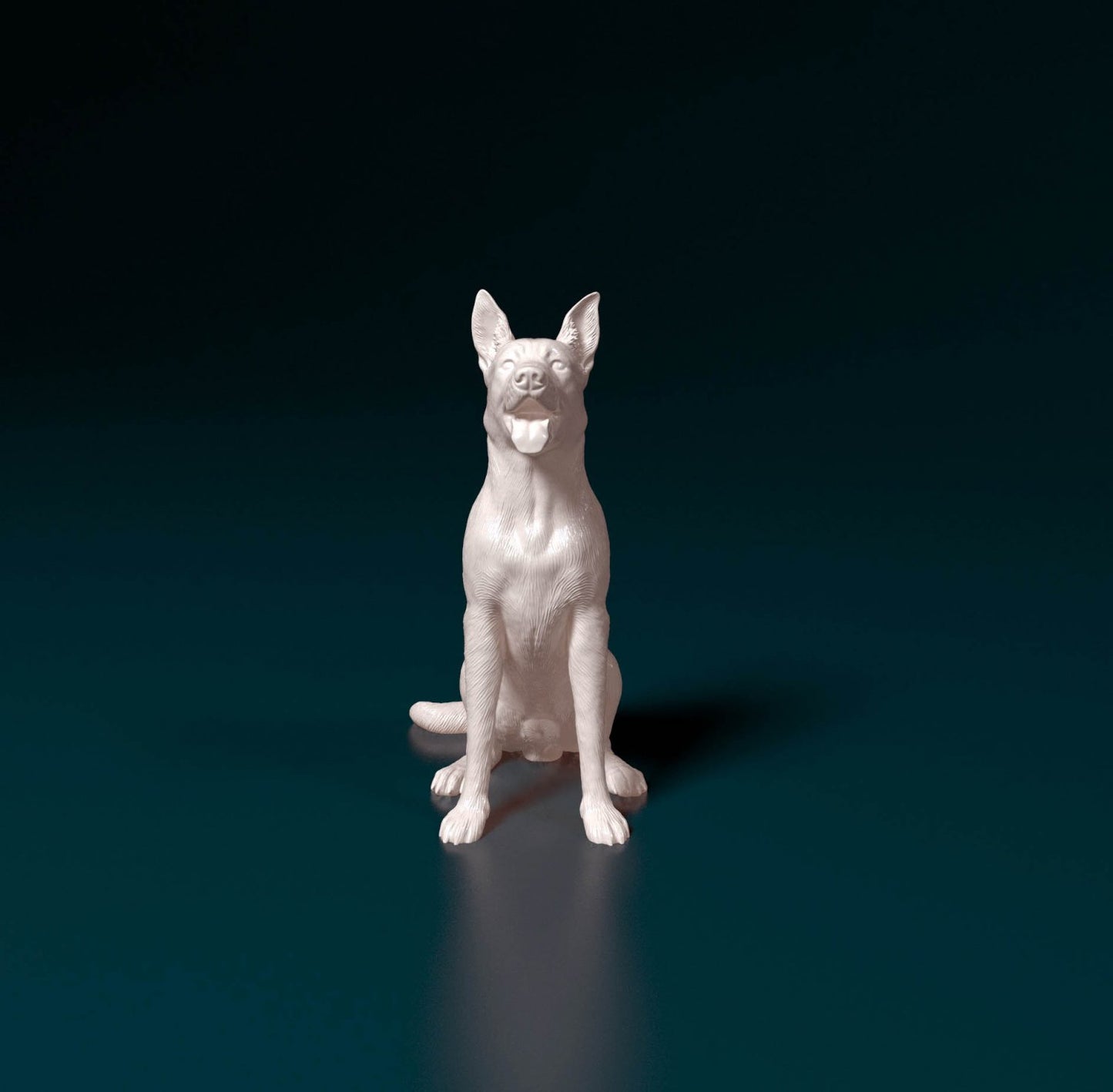 German shepherd artist resin - white resin ready to prep / paint ALL SCALES