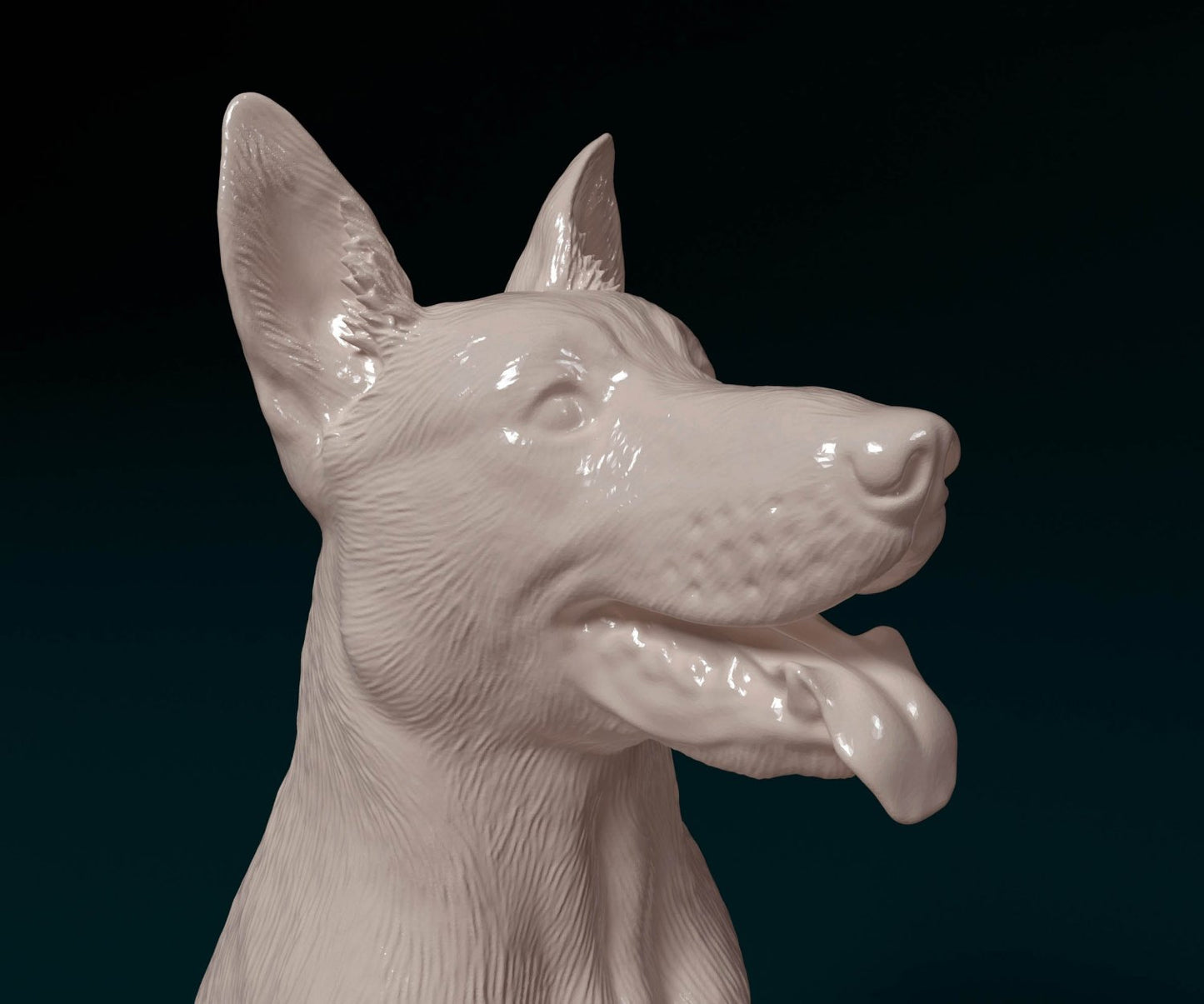 German shepherd artist resin - white resin ready to prep / paint ALL SCALES