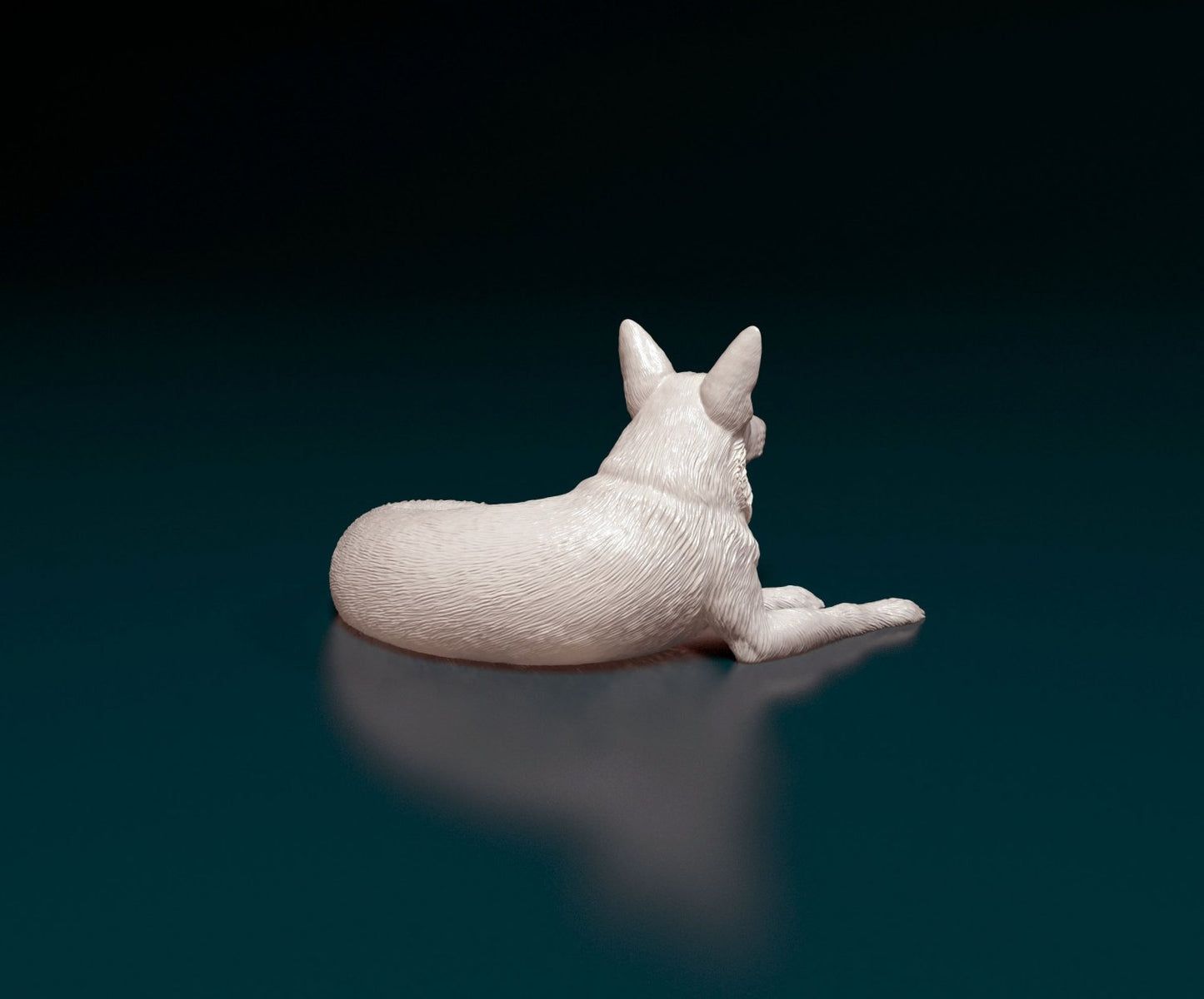 German shepherd artist resin - white resin ready to prep / paint ALL SCALES