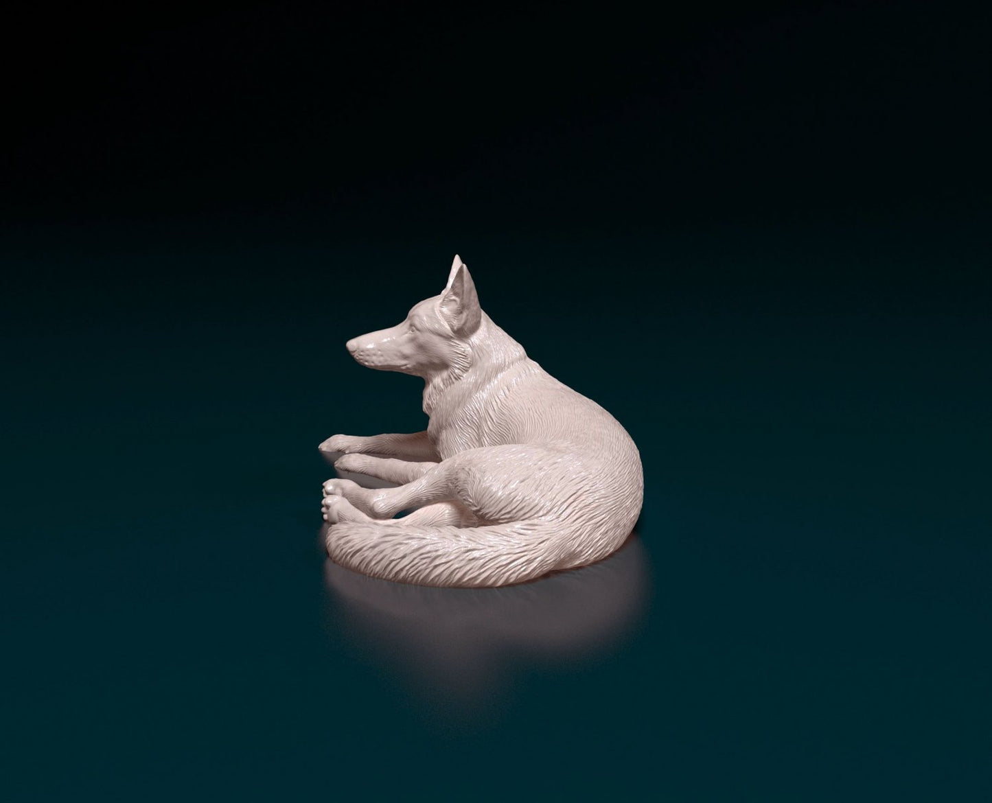German shepherd artist resin - white resin ready to prep / paint ALL SCALES