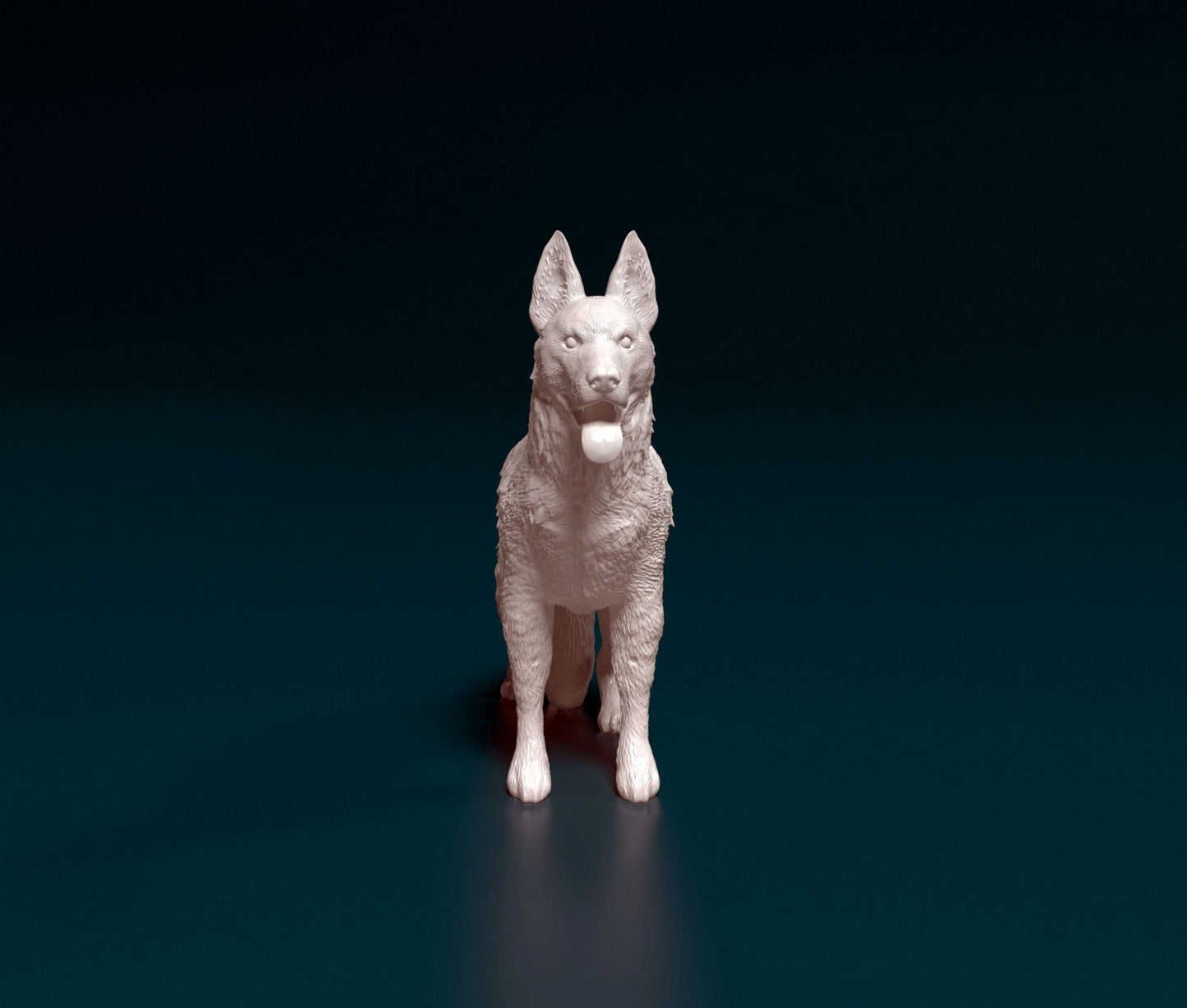 German shepherd artist resin - white resin ready to prep / paint ALL SCALES