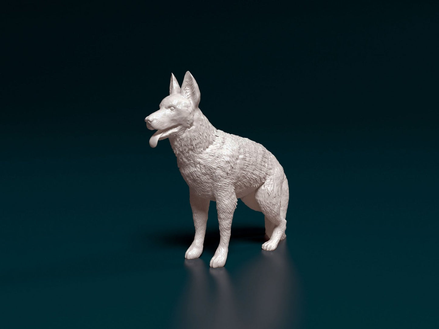 German shepherd artist resin - white resin ready to prep / paint ALL SCALES