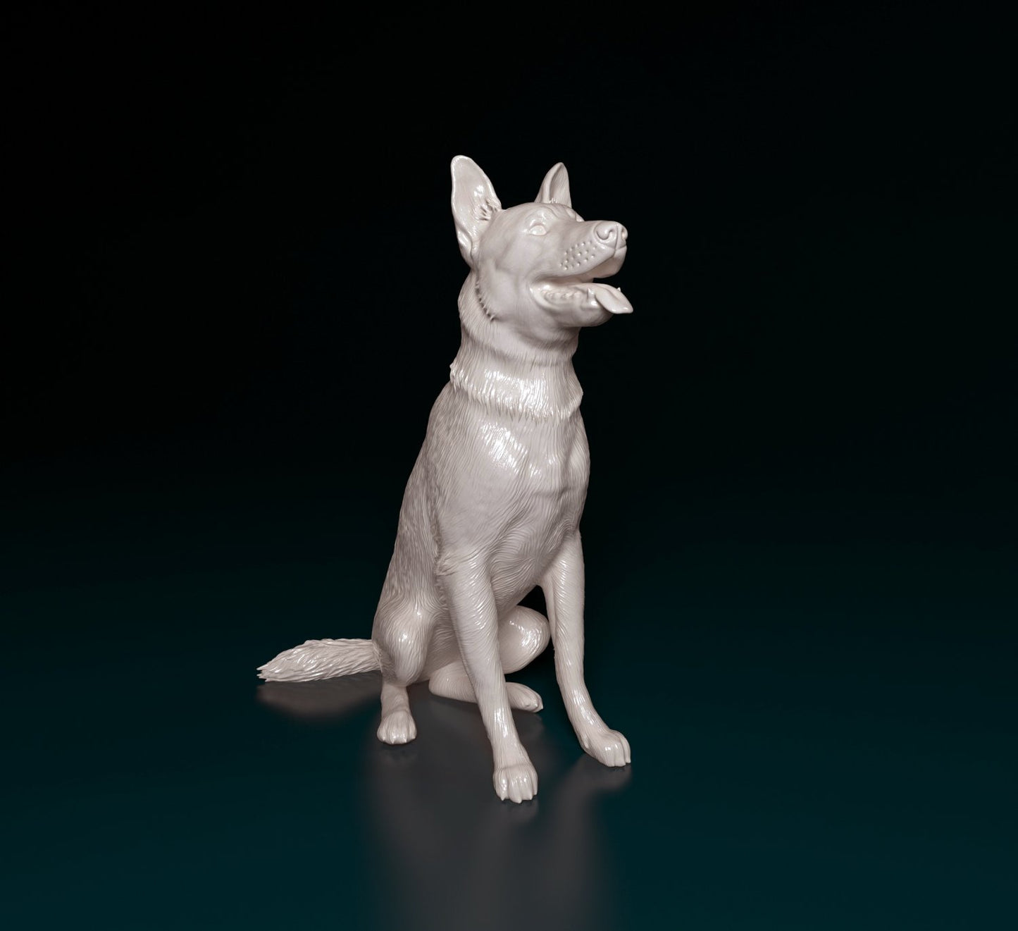 German shepherd artist resin - white resin ready to prep / paint ALL SCALES