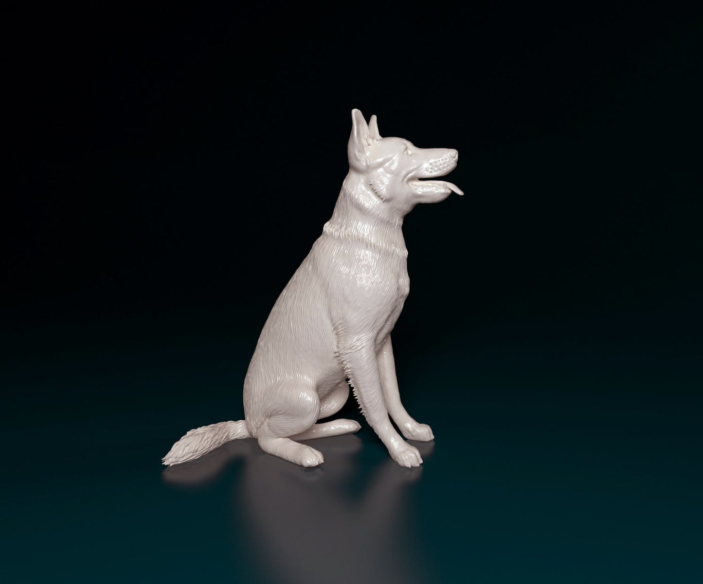 German shepherd artist resin - white resin ready to prep / paint ALL SCALES