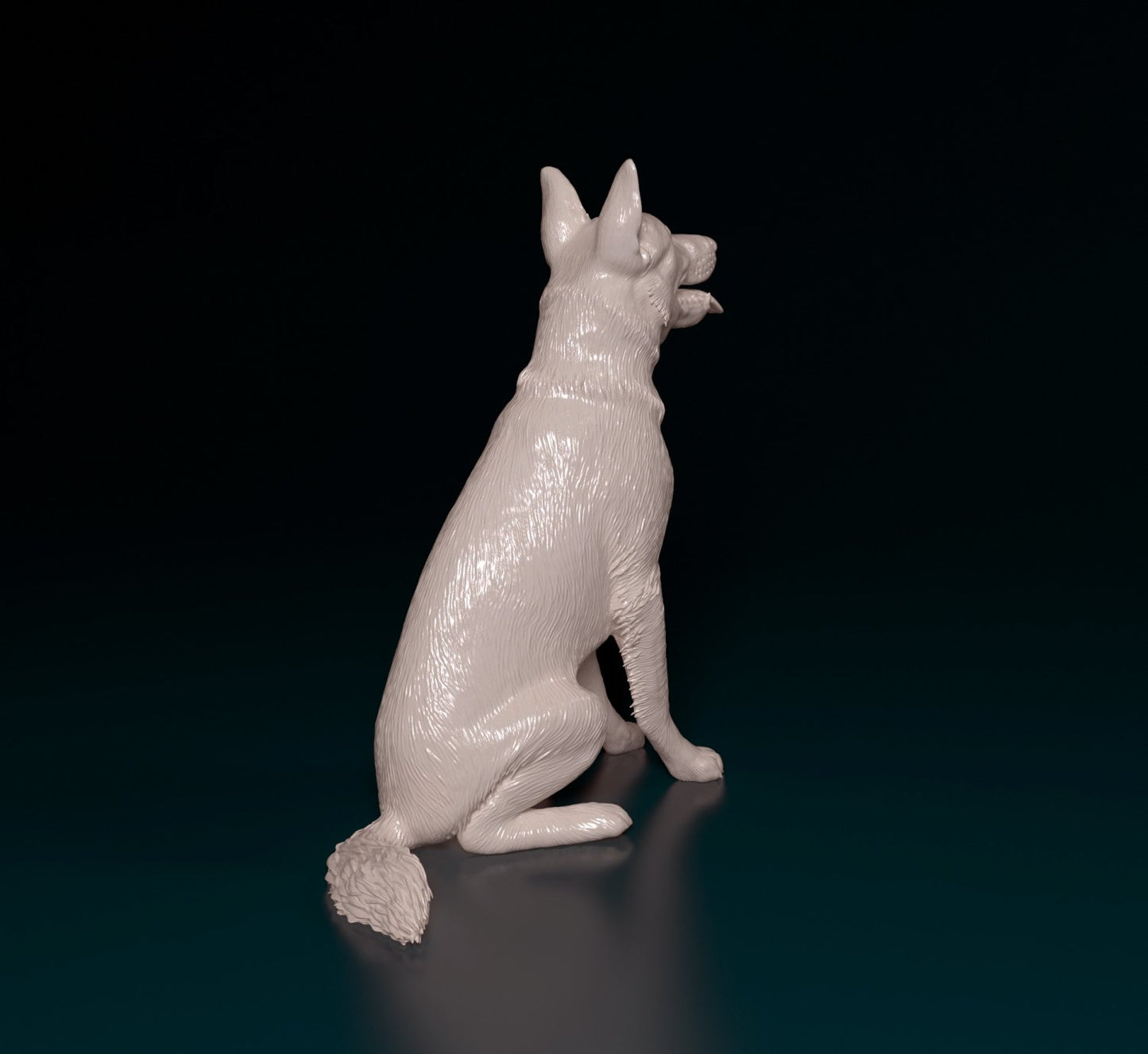 German shepherd artist resin - white resin ready to prep / paint ALL SCALES