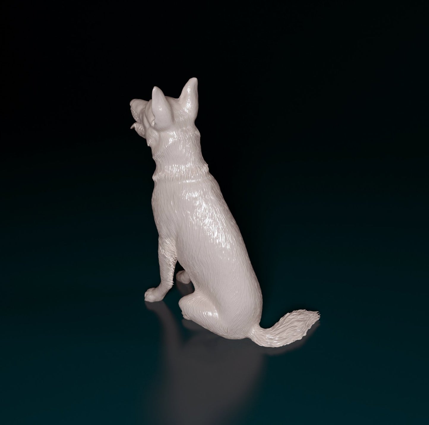 German shepherd artist resin - white resin ready to prep / paint ALL SCALES