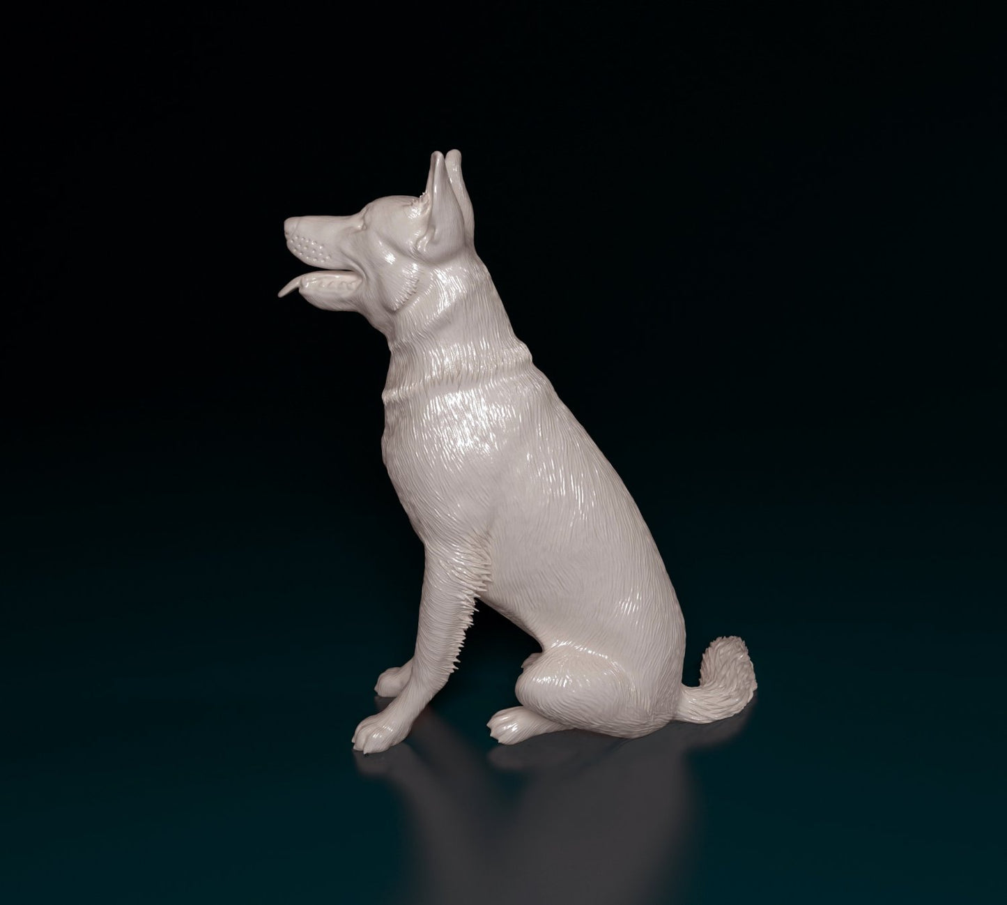 German shepherd artist resin - white resin ready to prep / paint ALL SCALES