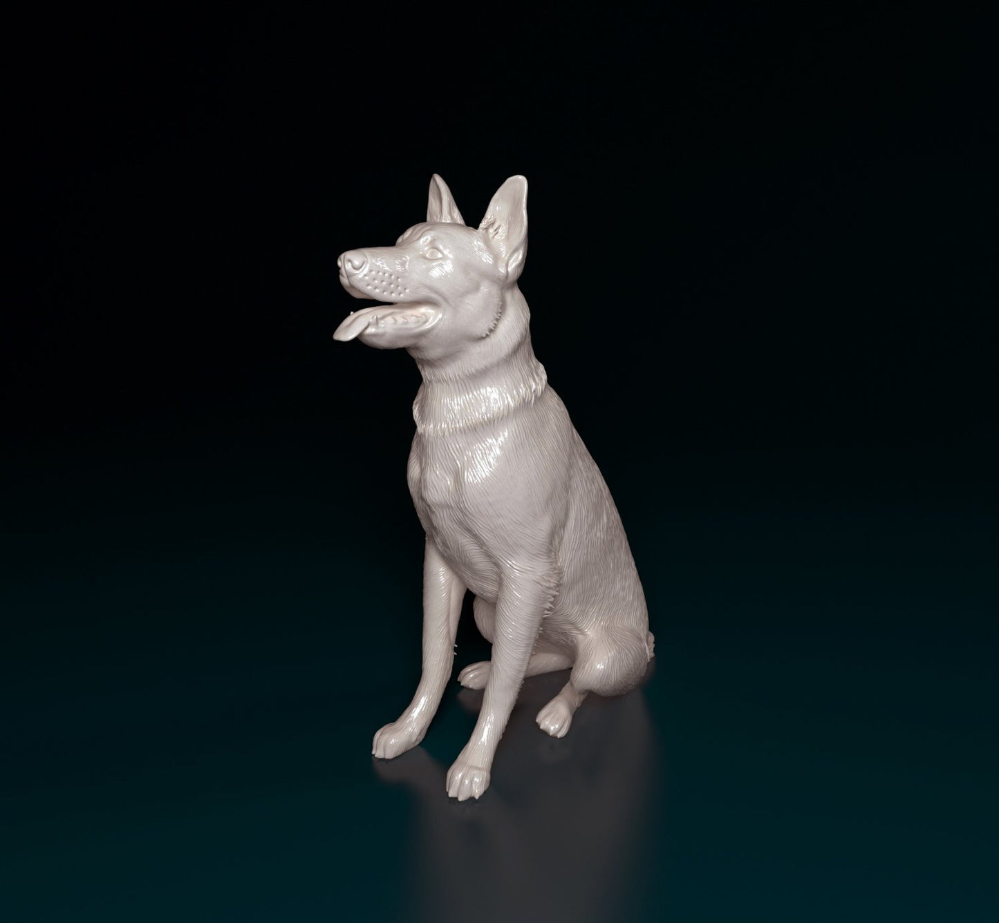 German shepherd artist resin - white resin ready to prep / paint ALL SCALES