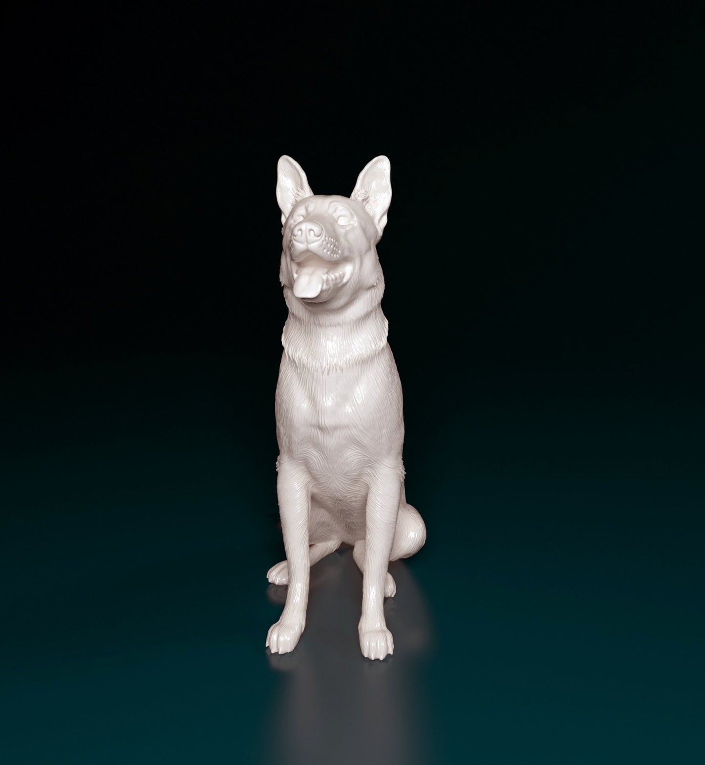 German shepherd artist resin - white resin ready to prep / paint ALL SCALES